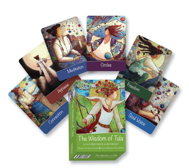 Card array of card deck called The Wisdom of Tula