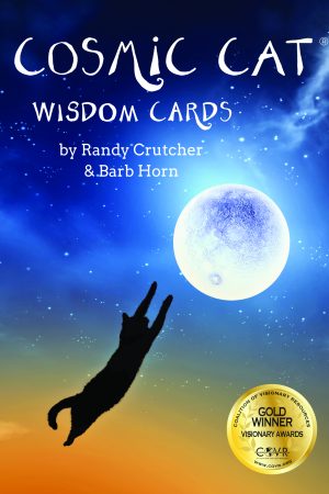 Front box cover of Cosmic Cat Wisdom Cards offered by Satiama Publishing