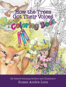 Front cover of How the Trees Got Their Voices Coloring Book