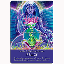 World Peace Angel Peace Card from Masters of Light Wisdom Oracle